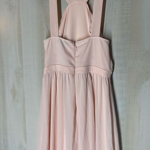 Lulus Air of Romance maxi dress blush pink peach sleeveless, size medium - Picture 15 of 16